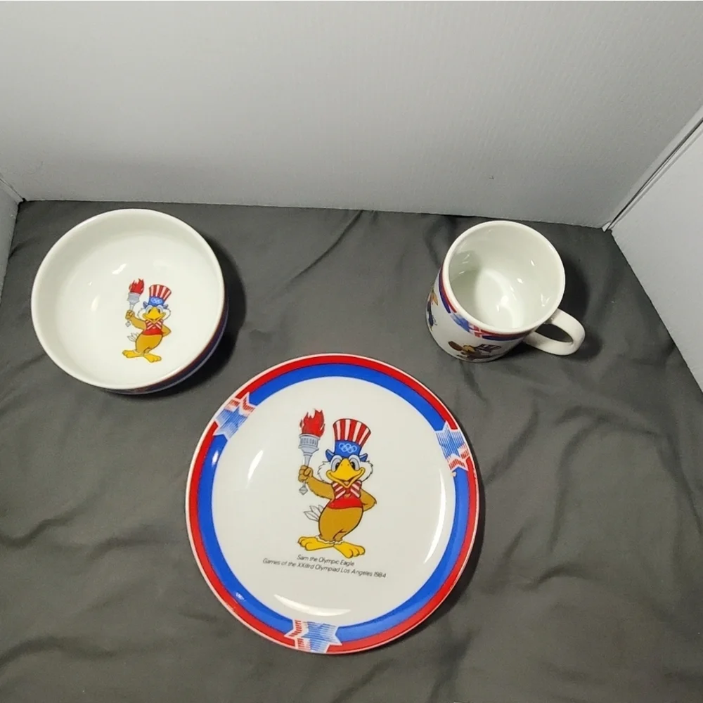 1984 Los Angeles Olympics Children's Set by Pfaltzgraff - Multicolor